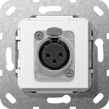 Gira D Serie XLR Basis Socket Puur Wit - 566703, Verzenden
