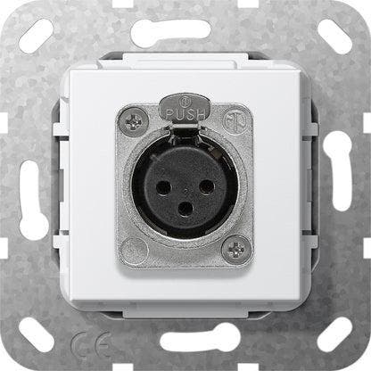 Gira D Serie XLR Basis Socket Puur Wit - 566703, Doe-het-zelf en Bouw, Elektriciteit en Kabels, Verzenden