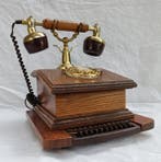Sitel - Analoge telefoon - Hout, Messing - retro telefoon, Antiek en Kunst