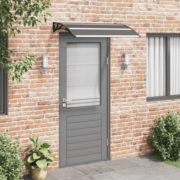 vidaXL Deurluifel 120x75 cm PC zwart, Tuin en Terras, Zonneschermen, Nieuw, Verzenden