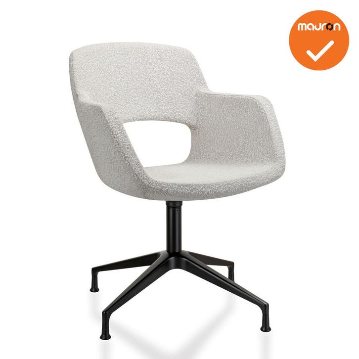 Bouclé - Vergaderstoel - Onderstel met doppen - Wit, Articles professionnels, Aménagement de Bureau & Magasin | Mobilier de bureau & Aménagement