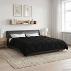 vidaXL Zomer Deken Gekwilt Zwart 240 x 260 cm Microvezel, Verzenden