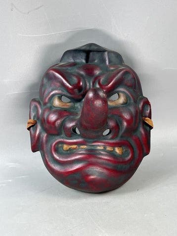 Antieke Japanse Kagura-masker - Daitengu (Sarutahiko no