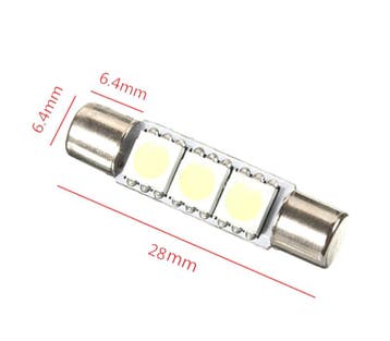 AMPOULE LED TYPE FUSIBLE 28MM 3LED, Verzenden, Nieuw