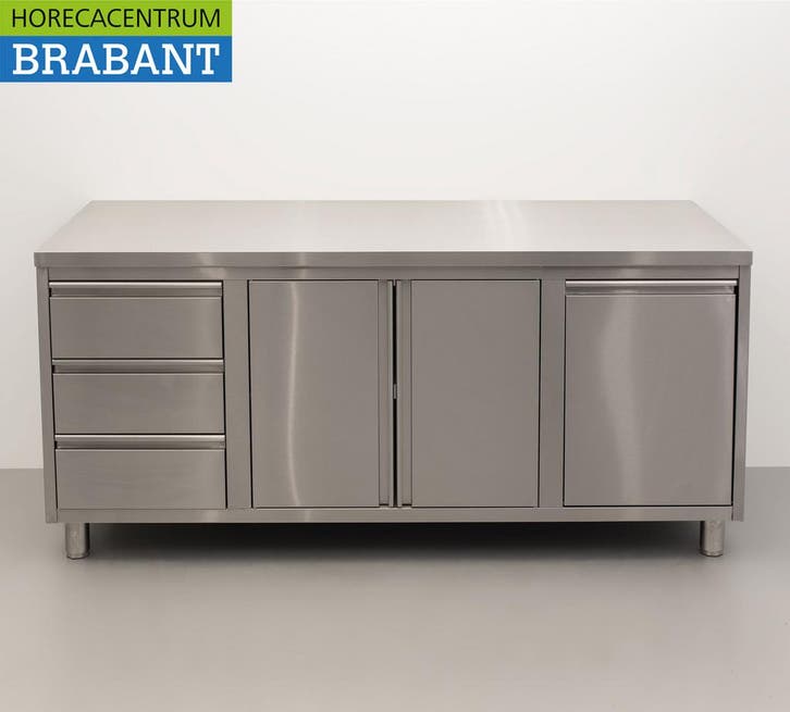HCB inox Armoire de travail Table de travail 2 portes, Zakelijke goederen, Horeca | Overige, Verzenden