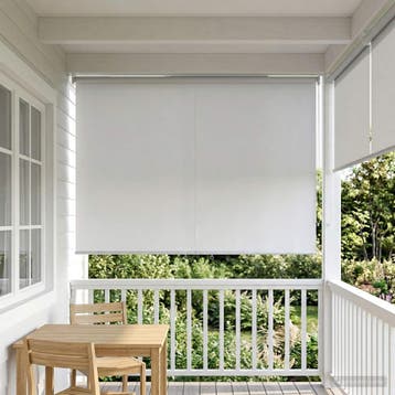 vidaXL Rolgordijn UV-bescherming Wit 180 x 230 cm Polyester, Verzenden, Nieuw
