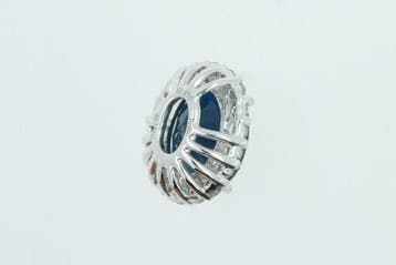 Zonder minimumprijs - Hanger Platina - 1.71ct. tw. Saffier -