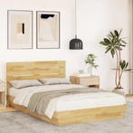 vidaXL Bedframe hoofdeinde zonder matras 120x200 cm massief, Verzenden, Nieuw