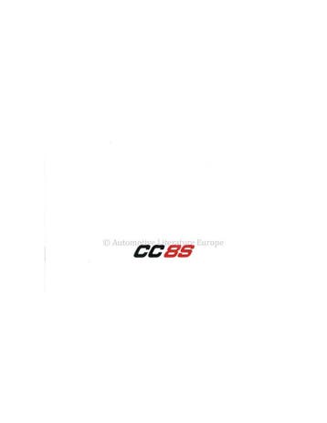 2004 KOENIGSEGG CC8S BROCHURE ENGELS, Nieuw