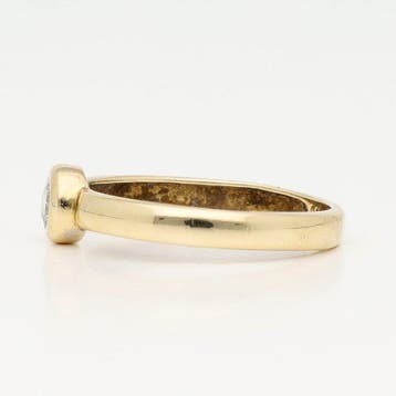 Zonder minimumprijs - Ring - 14 karaat Geel goud Diamant, Handtassen en Accessoires, Ringen, Nieuw