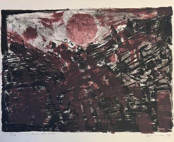 Corneille (1922-2010) - Lithographie ancienne Mer du Sud,, Antiquités & Art