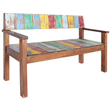 vidaXL Bankje 115 cm massief gerecycled hout, Verzenden, Nieuw