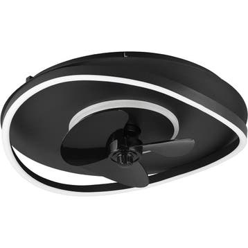 Trion Sorti 30W LED plafondventilator mat zwart dimbaar, Verzenden, Nieuw