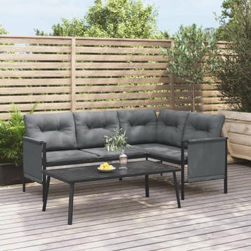 vidaXL Tuintafel 110x55x35 cm staal antracietkleurig, Tuin en Terras, Verzenden, Nieuw