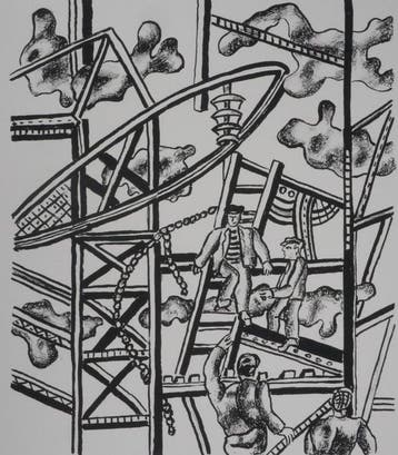 Fernand Léger (1881-1955) - Les constructeurs, Antiek en Kunst