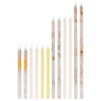 Bloemen Kaarsen Gekleurd 12st, Verzenden