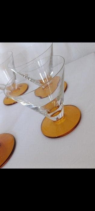 Tafelservies (8) - Glas - Mid-century amberglas