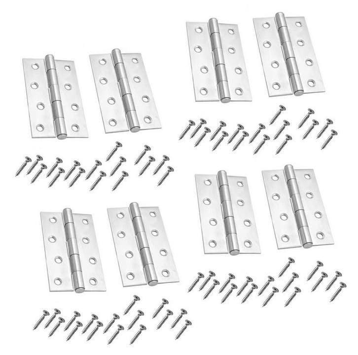 Set van 8 metalen scharnieren (102x60 mm) met schroeven, Doe-het-zelf en Bouw, Gereedschap | Overige machines, Nieuw, Verzenden
