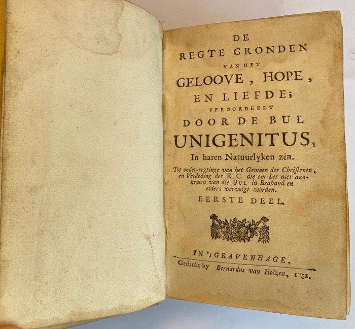 Guilielmus van Roost - De Regte Gronden van het Gelove, Hope, Antiek en Kunst, Antiek | Boeken en Manuscripten