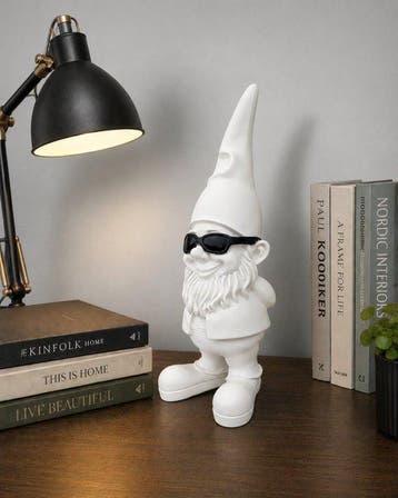 Beeld, funny gnome with sunglasses - 41 cm - polyresin