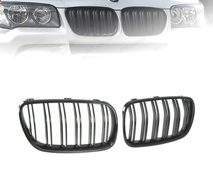 DOUBLE CALANDRE BMW X3 E83 06-11 NOIR BRILLANT, Autos : Pièces & Accessoires, Carrosserie & Tôlerie, Envoi