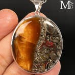 Jurassic Sieraden Hanger – pyritiseerd ammonietfossiel –