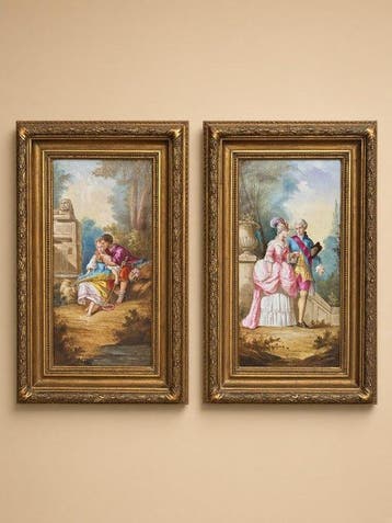 German School (XIX-XX) - Continental Porcelain Plaques with, Antiek en Kunst