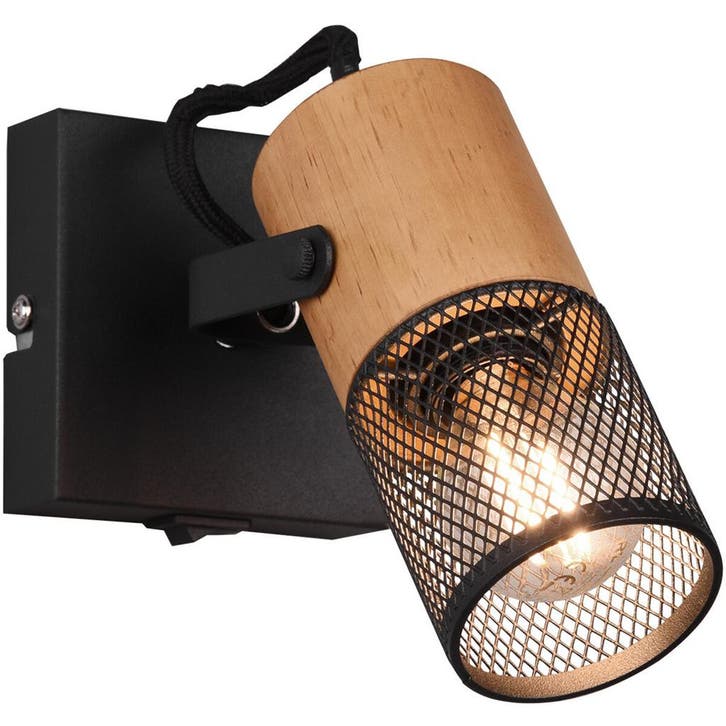 LED Wandspot Mat Zwart - Duurzaam Aluminium met E14 Fitting,, Huis en Inrichting, Lampen | Wandlampen, Nieuw, Verzenden