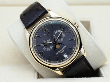 Patek Philippe Annual Calendar Ref. 5146J Year 2000s (Box), Overige merken, Leer, Polshorloge, Ophalen of Verzenden