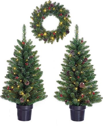 2dekans | Black Box Trees Creston Set van 2 Kerstbomen en 1, Ophalen of Verzenden, Nieuw