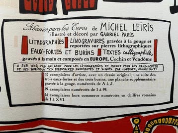 Michel LEIRIS / Gabriel PARIS - Abanico para los toros -