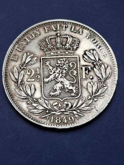 België. Leopold I. 2 1/2 Francs 1849, Timbres & Monnaies, Monnaies | Pays-Bas