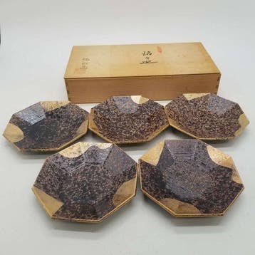 Etsuzan  - Arita Ware  - Bord (5) - Octagonal Porcelain