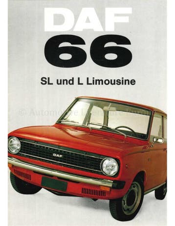 1972 DAF 66 BROCHURE NEDERLANDS, Nieuw