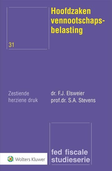 Hoofdzaken vennootschapsbelasting 9789013156690, Boeken, Verzenden, Gelezen, F.J. Elsweier