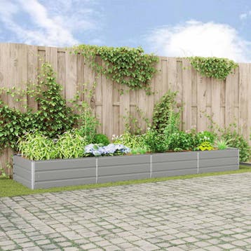 vidaXL Plantenbak Lichtgrijs 385 x 100 x 45 cm, Verzenden