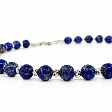 Lapis lazuli - Zilver - Halsketting