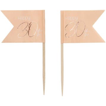 Prikkers 30 Jaar Rose Goud 6,5cm 36st, Verzenden