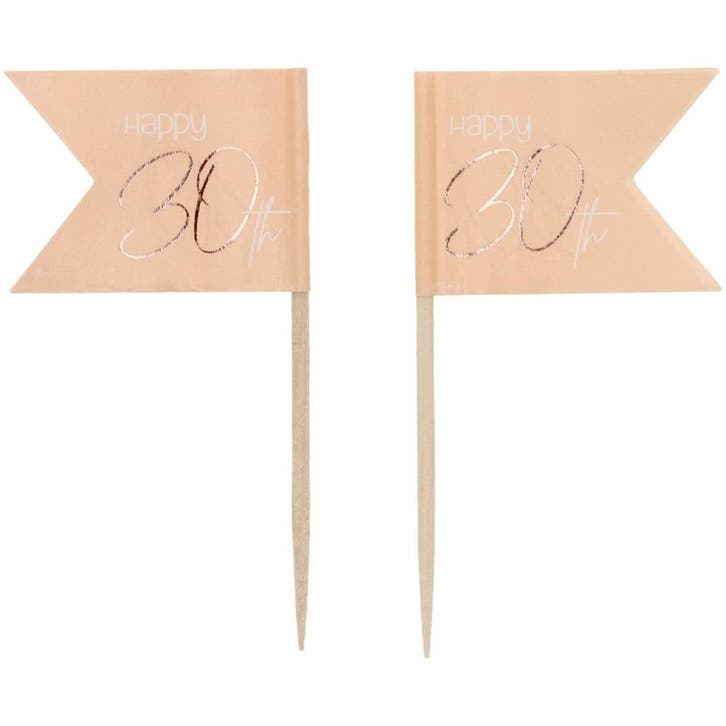 Prikkers 30 Jaar Rose Goud 6,5cm 36st, Hobby & Loisirs créatifs, Articles de fête, Envoi