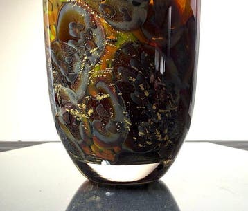 Maxence Parot - Vaas - Unieke vaas, kleuren en goud - Glas