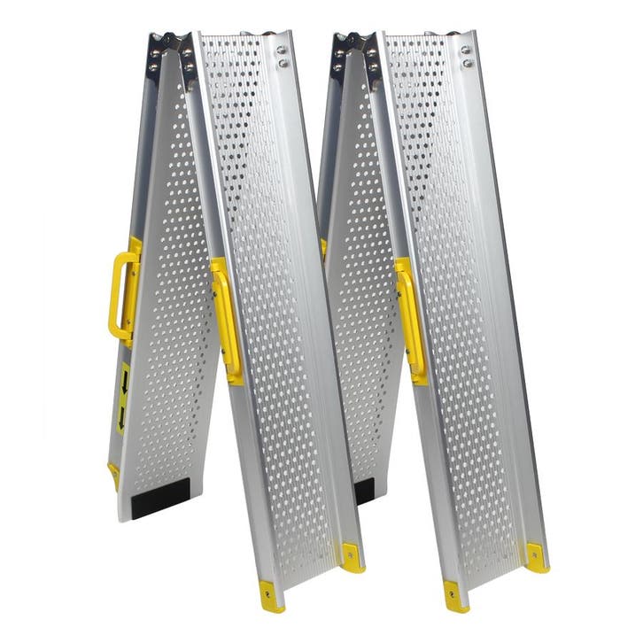 Datona Aluminium oprijplaat opvouwbaar - 180 cm (2 stuks) -, Autos : Divers, Accessoires de voiture, Enlèvement ou Envoi