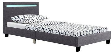 2dekans | Gestoffeerd Bed Verona - 90 x 200 cm - Grijs - LED, Ophalen of Verzenden, Nieuw