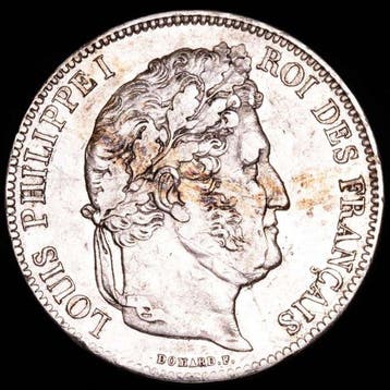 Frankrijk. Louis Philippe I. 5 Francs 1837-A, Paris (Zonder