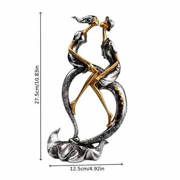 sculptuur, Kissing Couple -raisin contemporary art- romantic