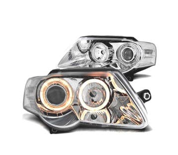 PHARES POUR VOLKSWAGEN VW PASSAT B6 3C 05-10 ANGEL EYES CHRO, Verzenden, Nieuw