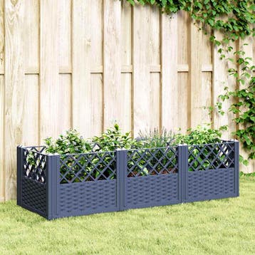 vidaXL Plantenbak met pinnen 123,5x43,5x43,5 cm polypropeen, Verzenden