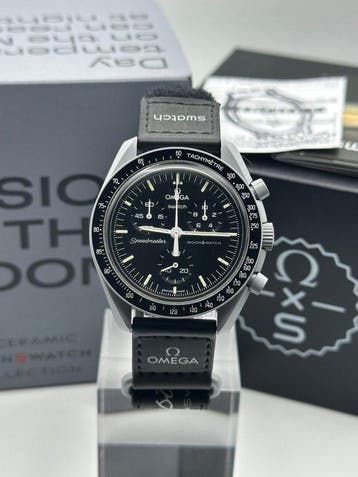Omega x Swatch - MoonSwatch - Mission to the Moon - Sans, Handtassen en Accessoires, Horloges | Heren, Nieuw