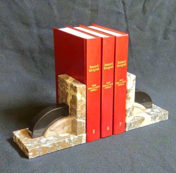 Serre-livres (2) - Marbre, Onyx