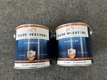 Veiling - 2x Gilde Meesters 2,5L vloerlak blank/zijdeglans, Nieuw