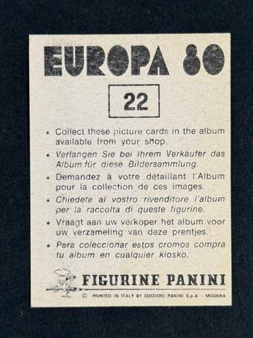 1980 Panini #22 Europa 80 - Mascotte - 1 Sticker - Near Mint, Verzamelen, Nieuw